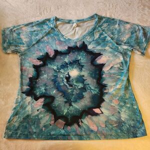 3 For $15 Chicyea V Neck Short Sleeve Tie Dye Tshirt Size 3XL